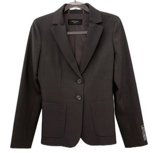 Max Mara Womens Single Breasted Blazer Gray Size 4